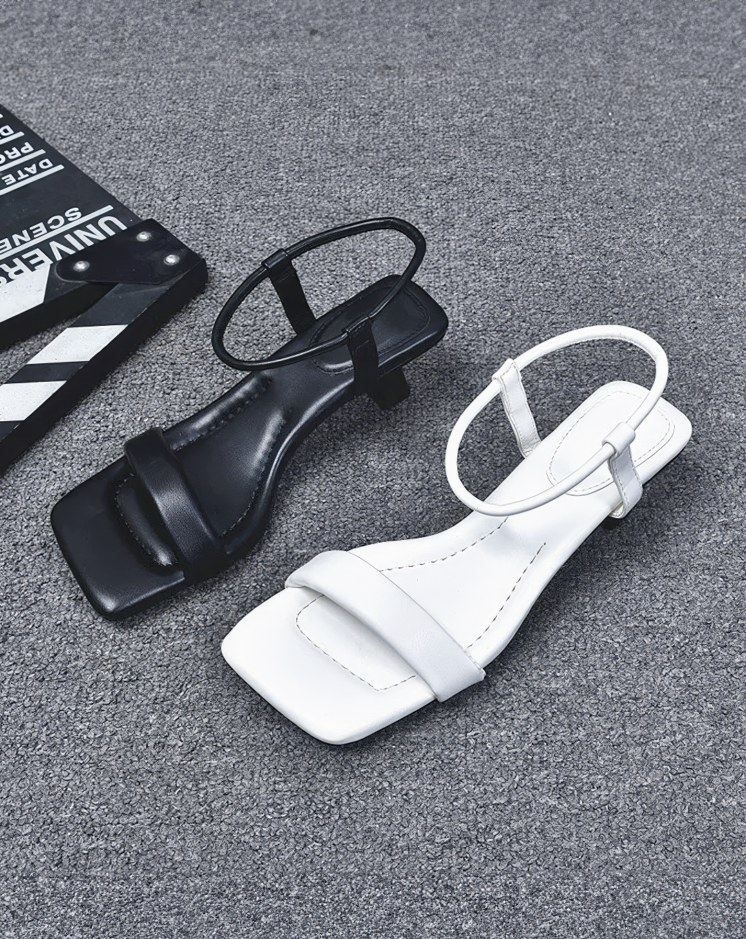 ♀Square Toe Tube Sandals