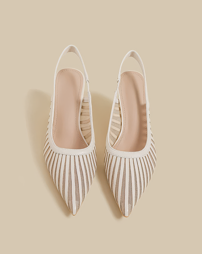 ♀Pointed Toe Mesh Pumps