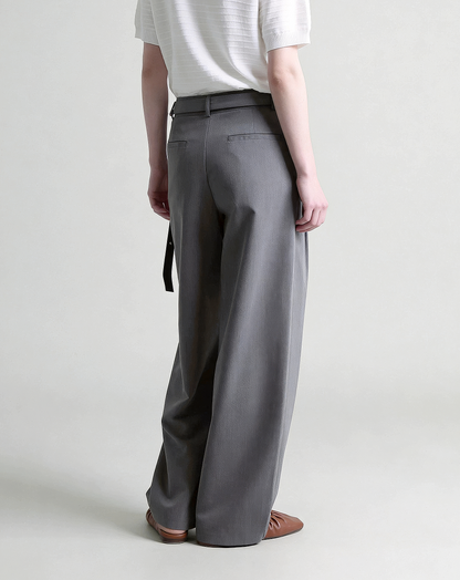 ♂♀Eyelet Belt Wide Pants