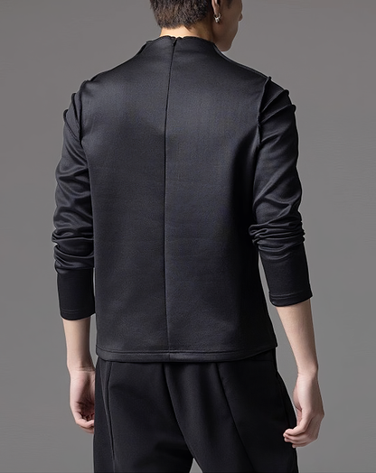 ♂Sharp Line High Neck Shirt