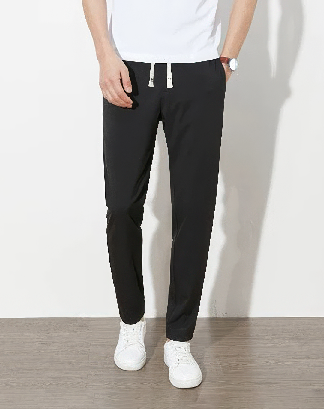 ♂Tapered Drawstring Casual Pants