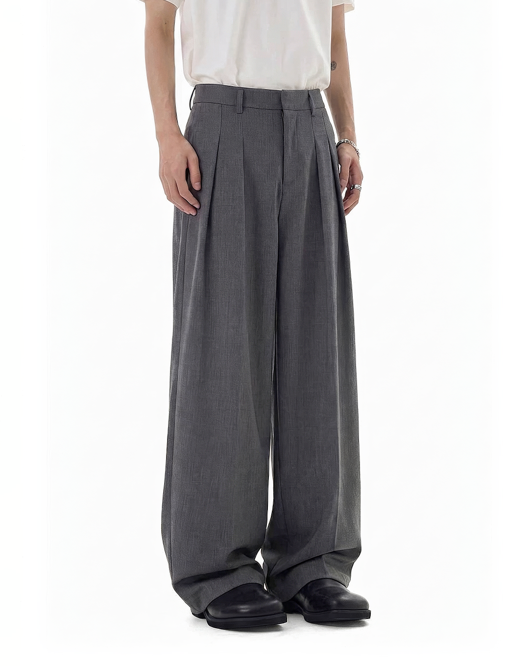 ♂♀Deep Tucked Baggy Pants