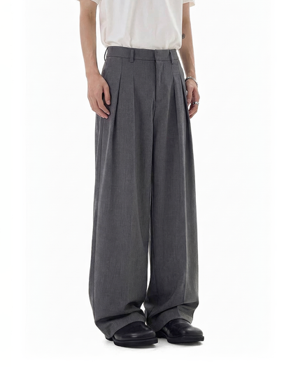♂♀Deep Tucked Baggy Pants