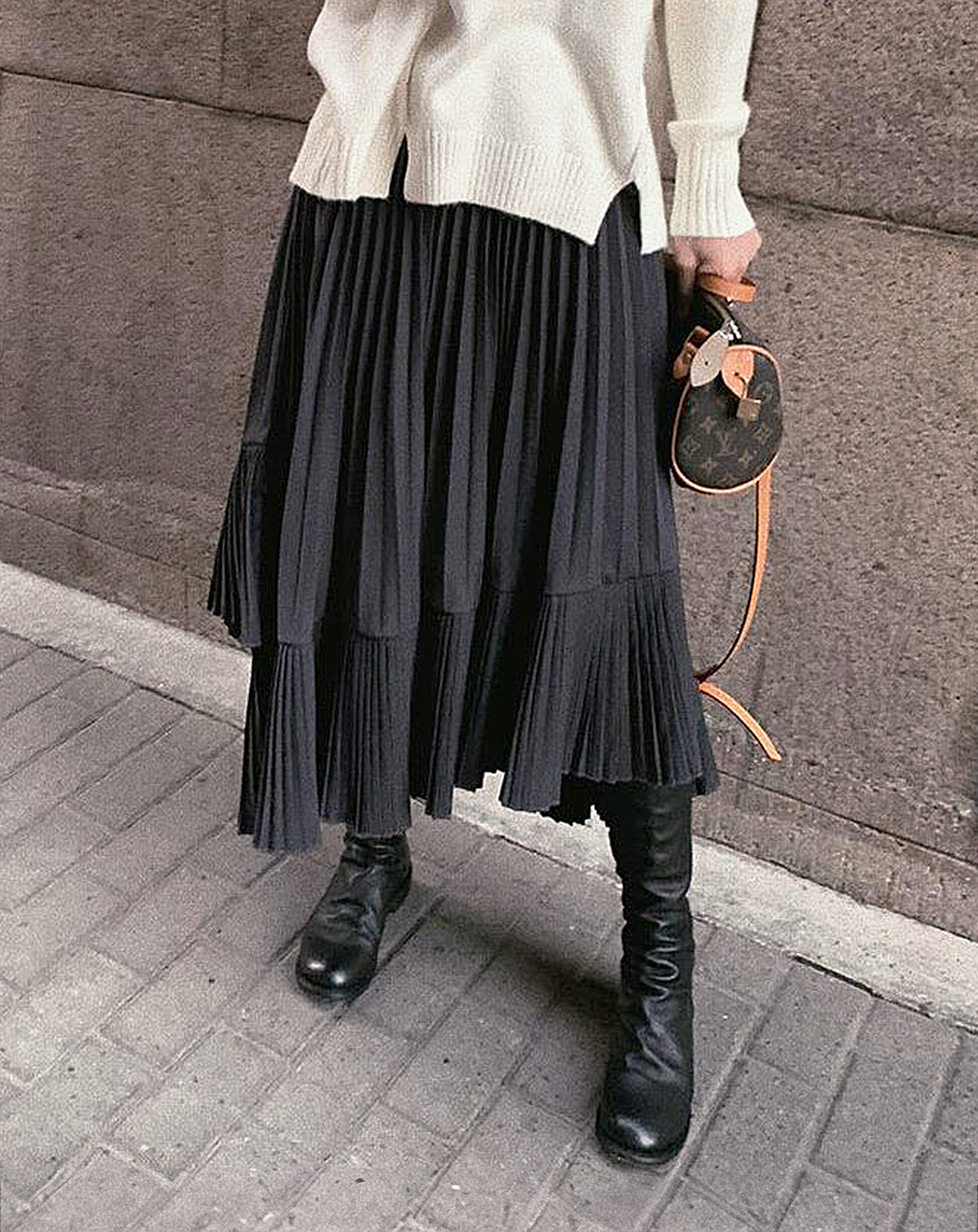 ♀Pleated Flare Skirt