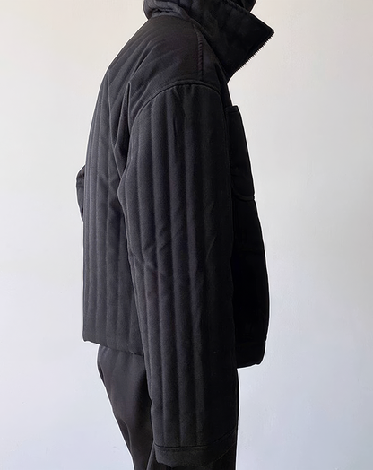 ♂Quilted Stand Collar Jacket