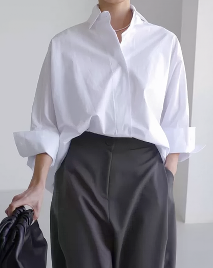 ♀Dolman Sleeve White Shirt