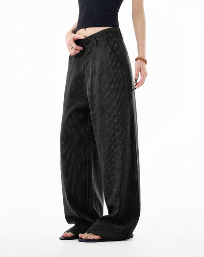 ♂♀Pinstripe Wide Leg Trousers