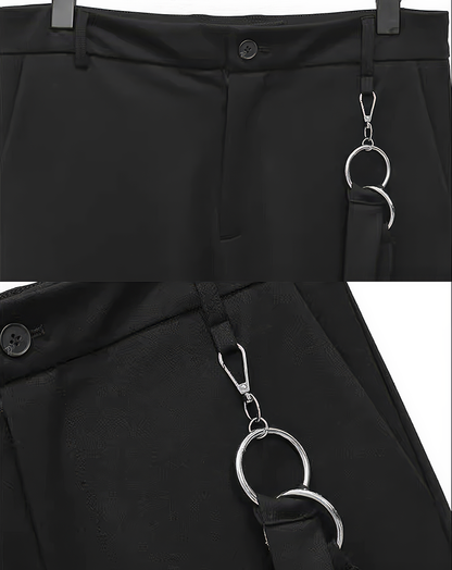 ♂Ring Accent Cropped Pants