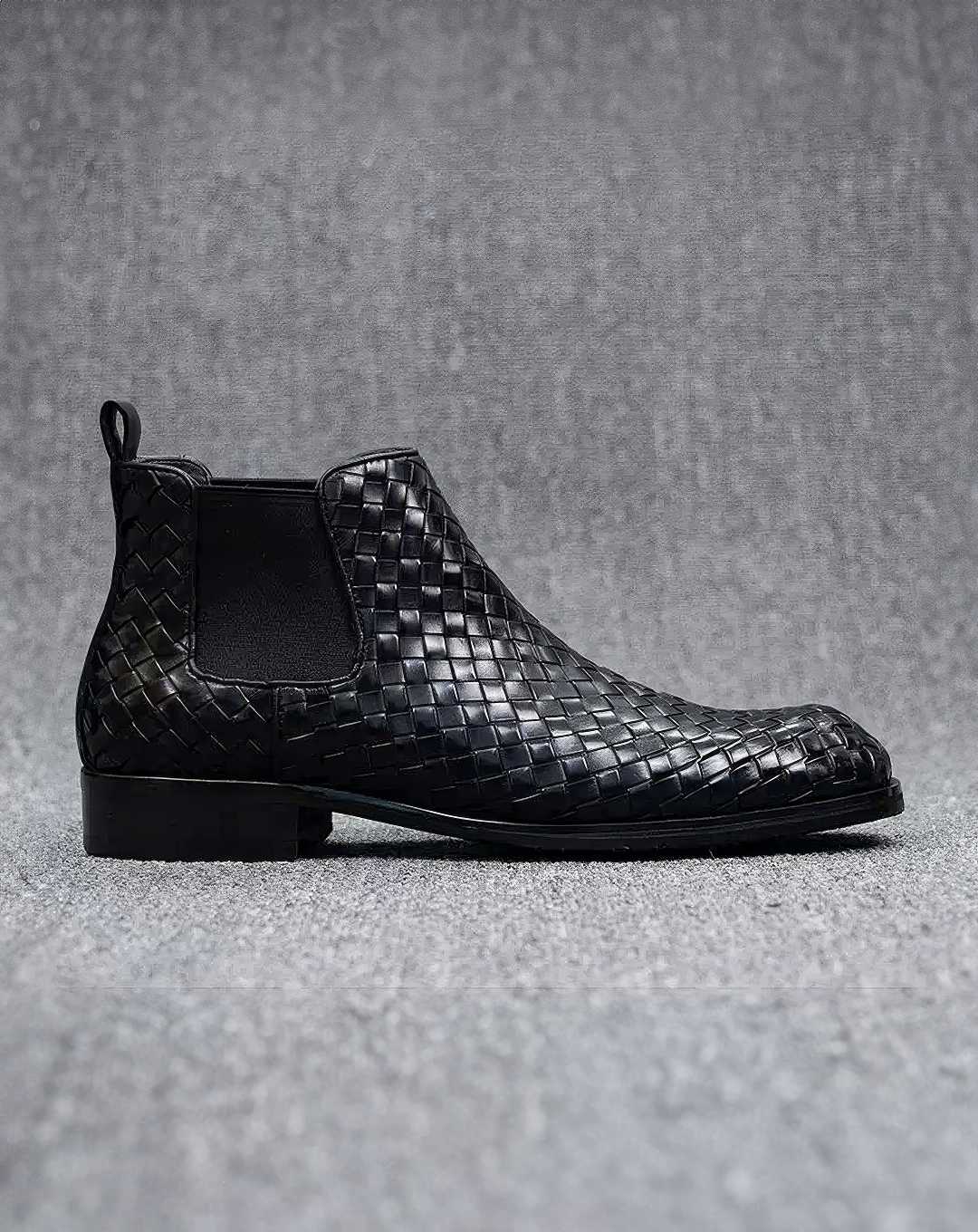 ♂Woven Pattern Chelsea Boots