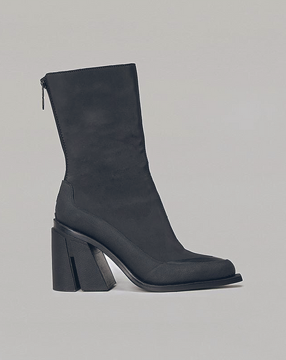 ♀Chunky Heel Middle Boots