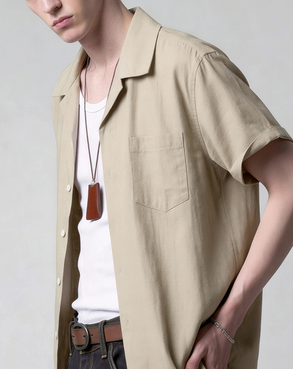 ♂♀Short Sleeve Cotton Shirt