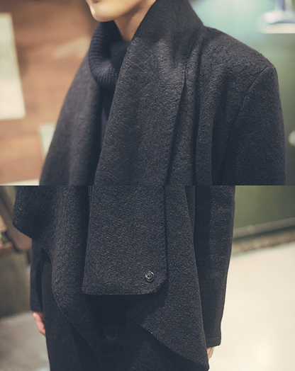 ♂Draped Long Coat