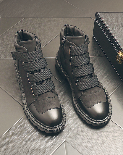 ♂♀Velcro Leather Boots
