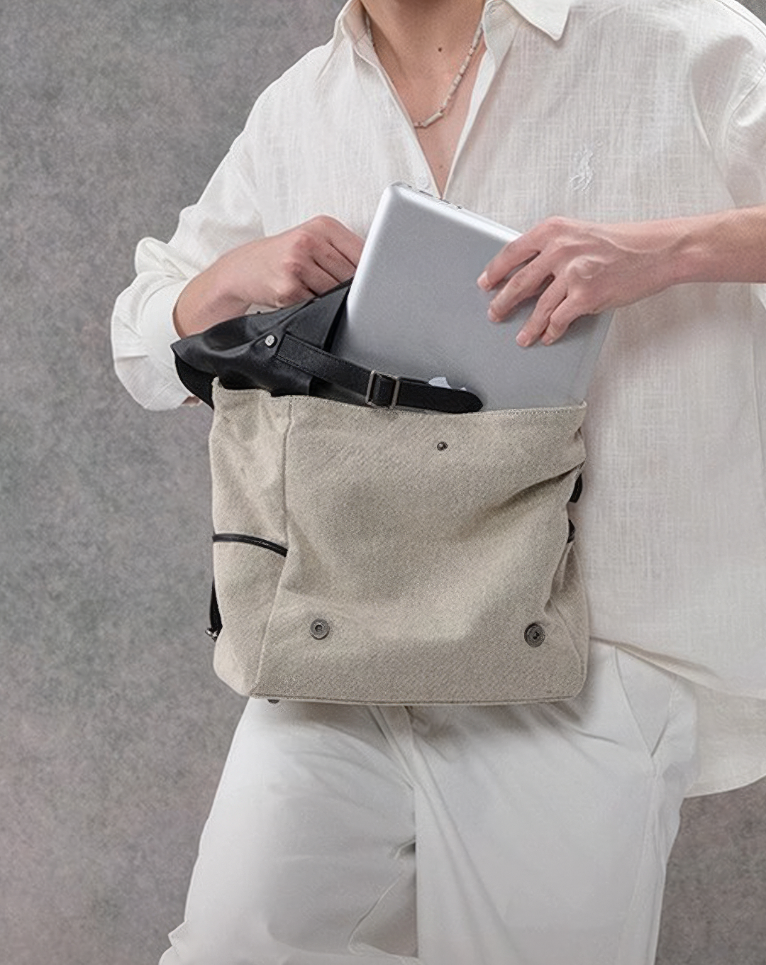 Contrast Flap Utility Bag