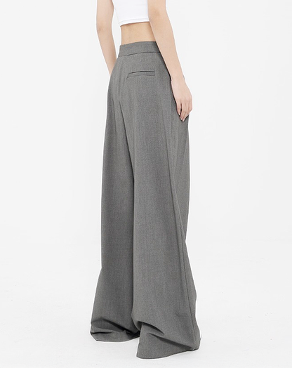♀Draped Wide Pants