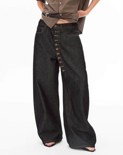 ♀Multi Button Wide Pants