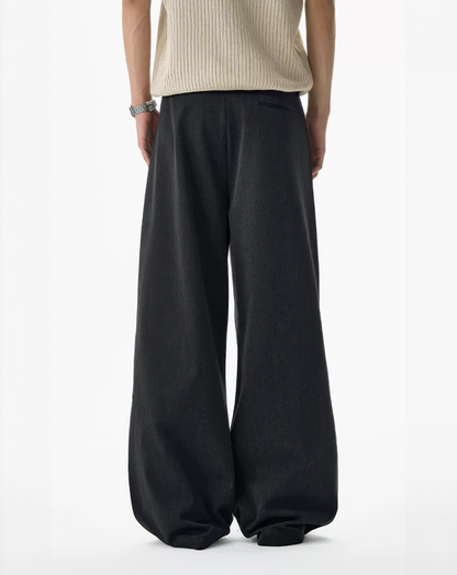 ♂♀Deep Tuck Wide Pants