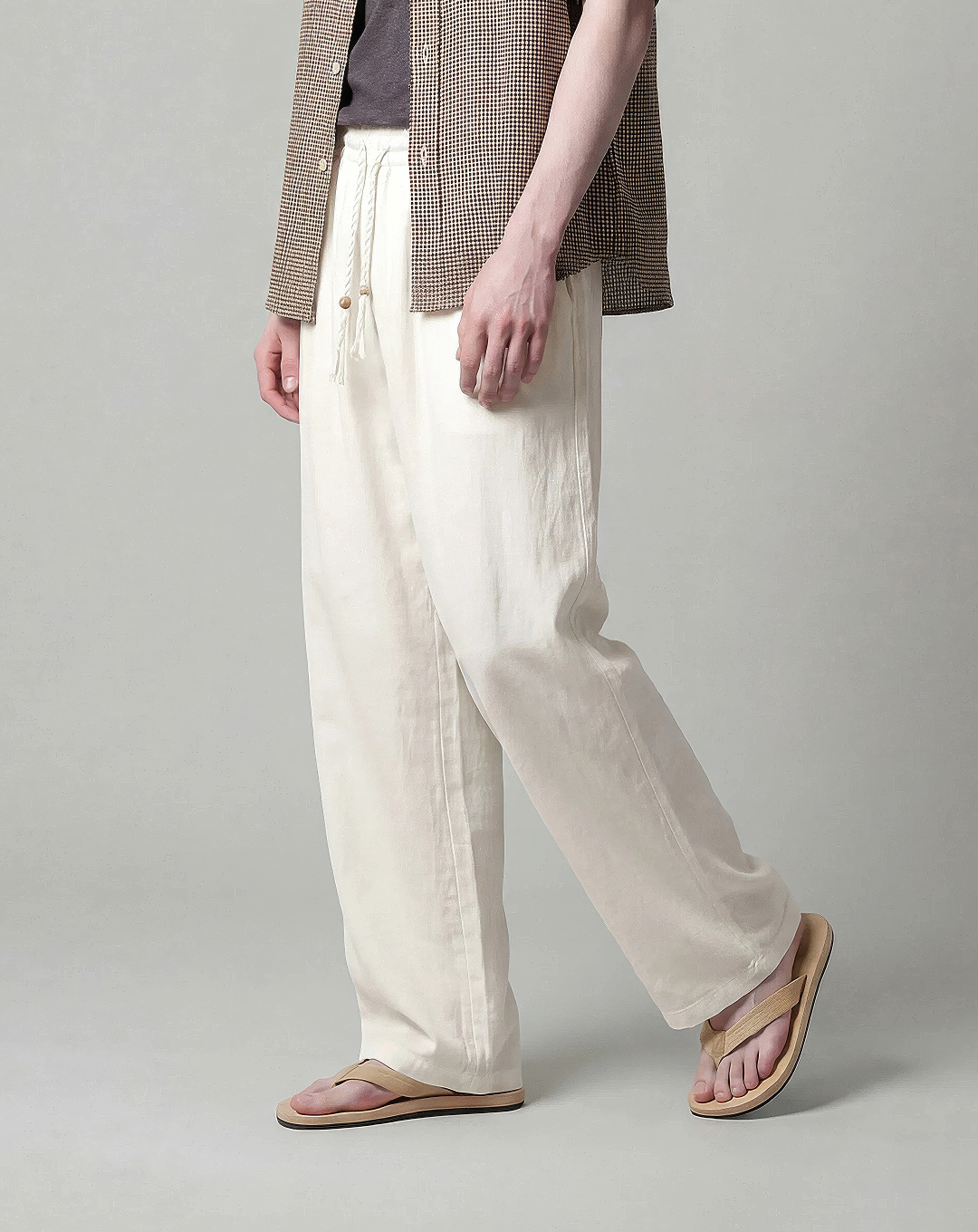 ♂♀Rope Drawstring Wide Pants