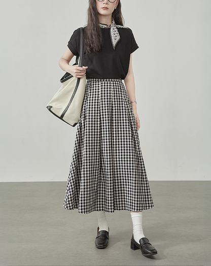 ♀Classic Gingham Skirt