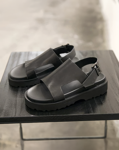 ♂本革／Wide Strap Leather Sandals