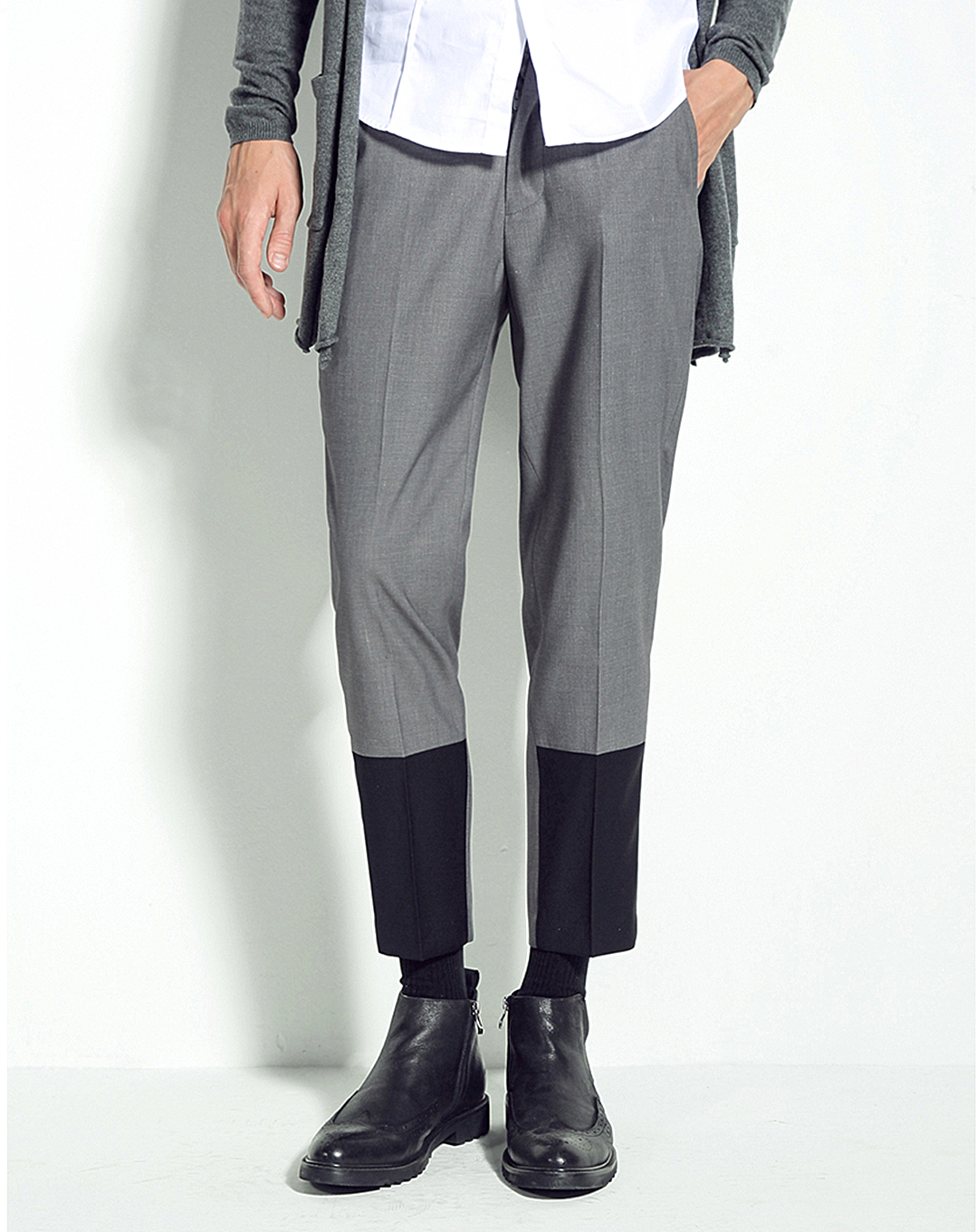 ♂Monotone Bicolor Pants