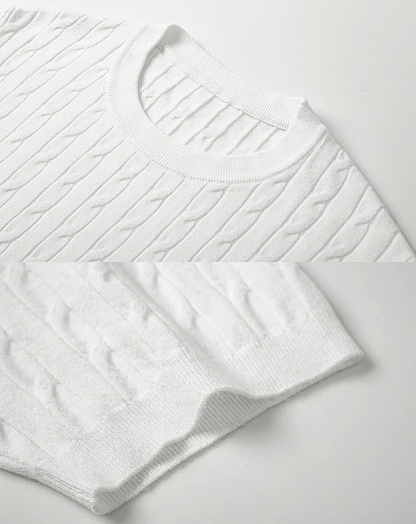 ♂Crew Neck Cable Knit