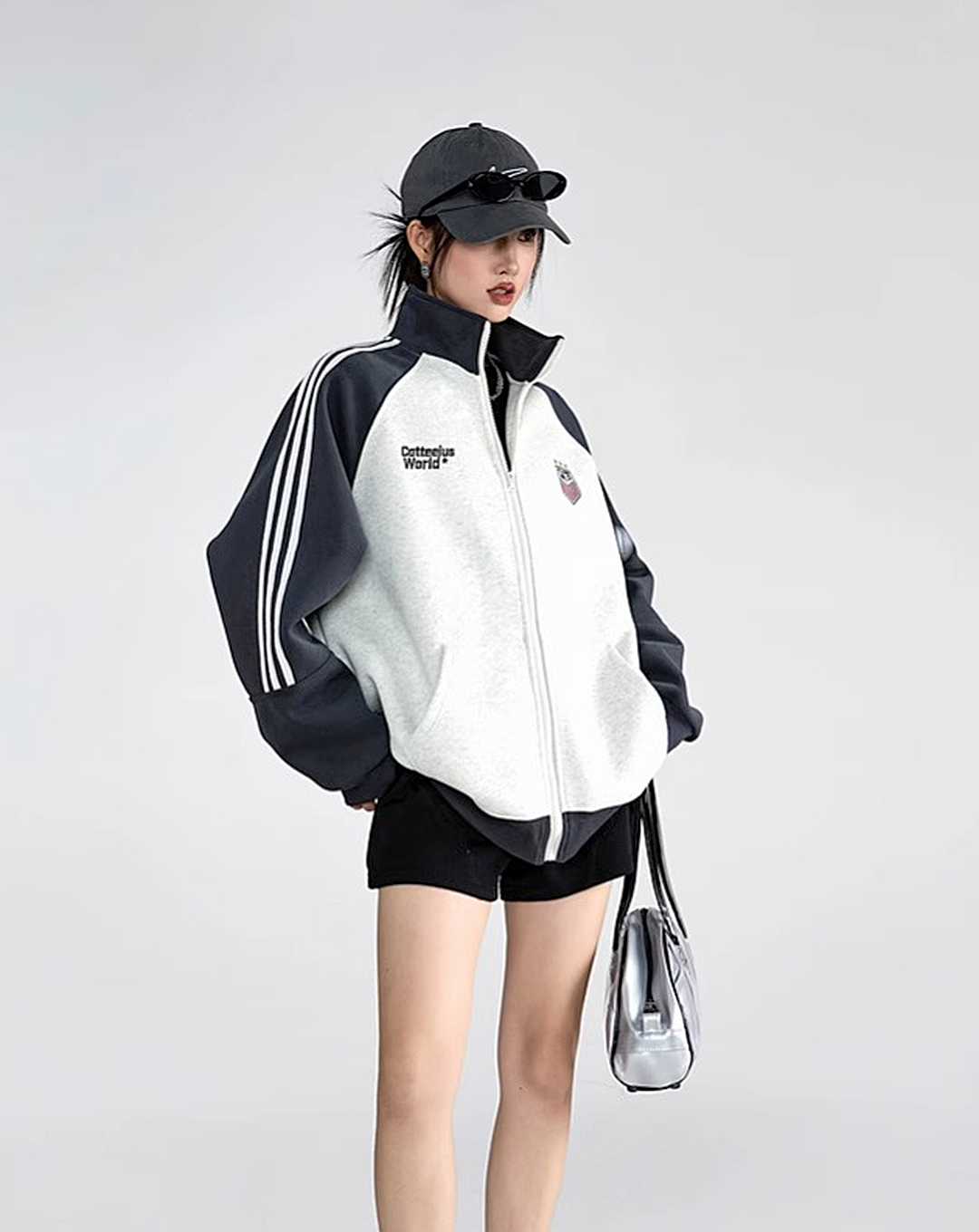 ♀Line Sleeve Track Jacket