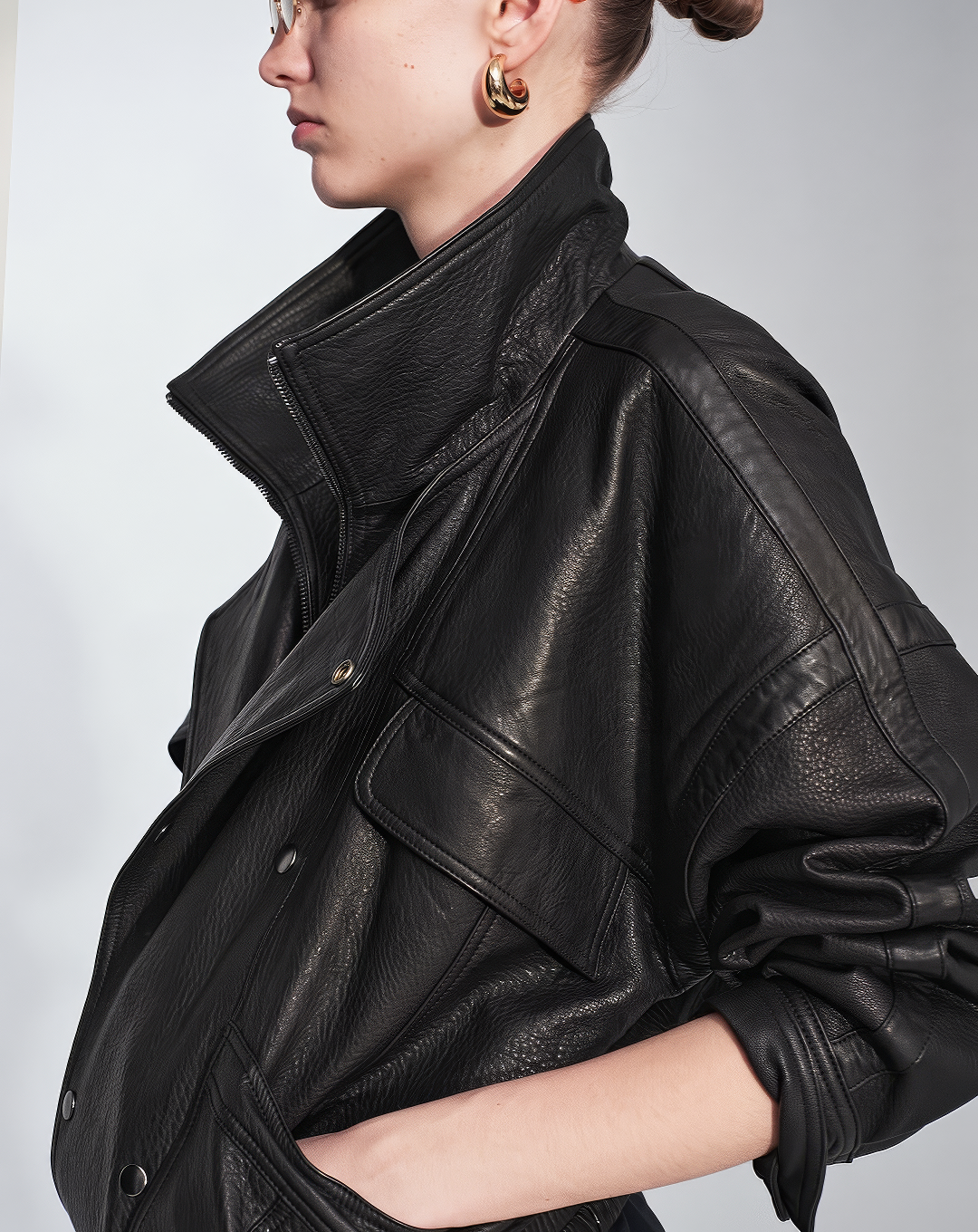 ♀本革／Double Riders Leather Jacket