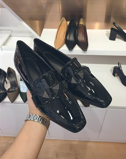 ♀Glossy Loafer Pumps