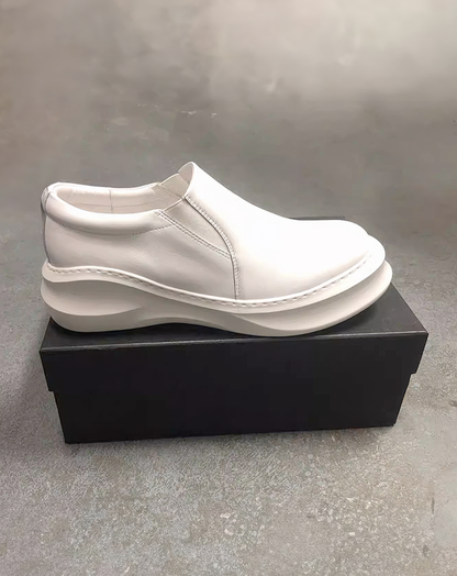 ♂♀本革／Leather Wave Slipon Shoes