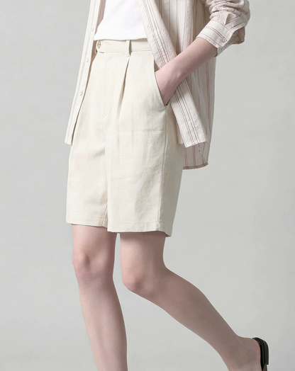 ♂♀Tab Waist Pleated Shorts