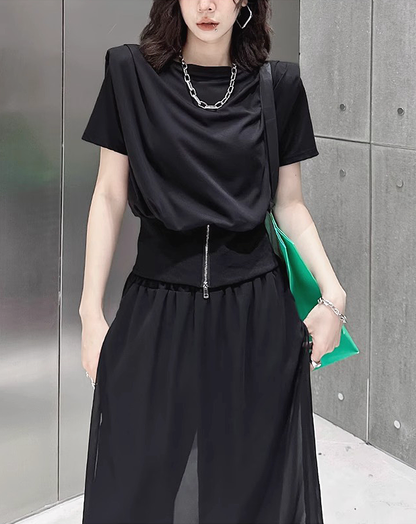 ♀Waist Zip Shirt