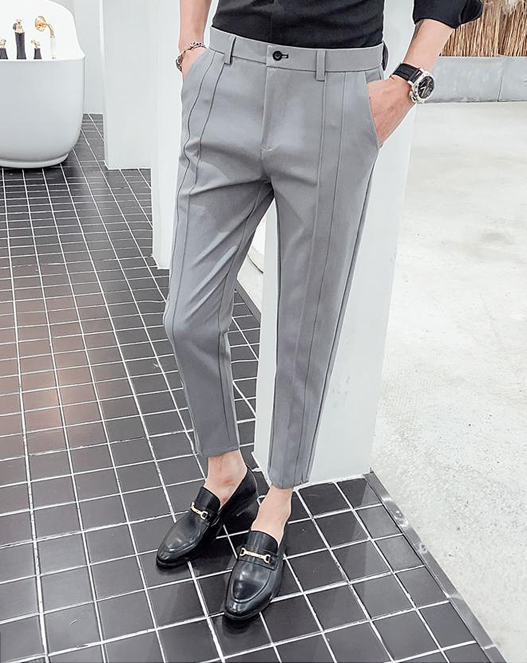 ♂Double Press Tapered Pants