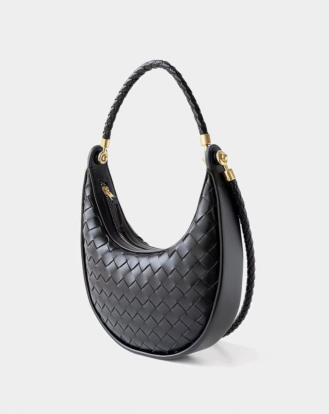 ♀本革／Intrecciato Leather Moon Bag