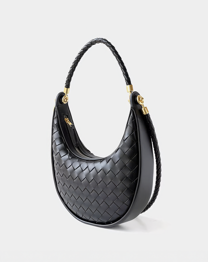 ♀本革／Intrecciato Leather Moon Bag