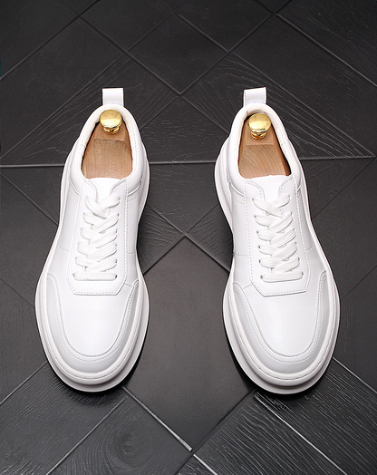 ♂♀White Low-Cut Sneakers