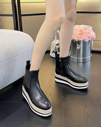 ♀Layered Sole Chelsea Boots