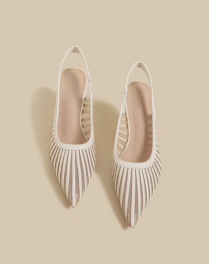 ♀Pointed Toe Mesh Pumps
