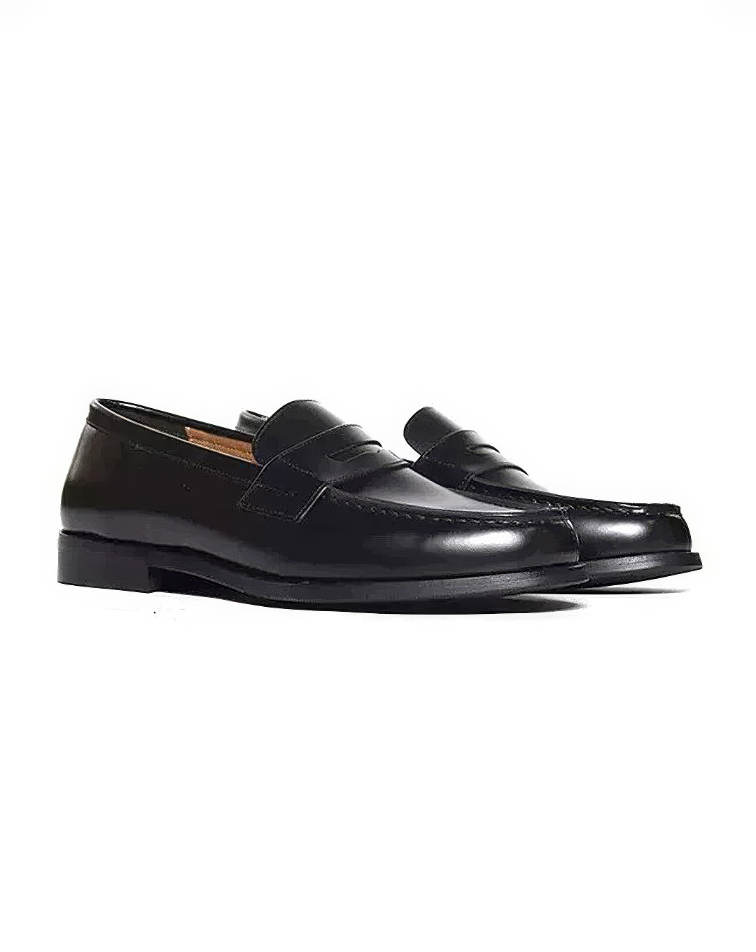 ♂♀本革／Black Leather Penny Loafers