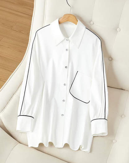 ♀Piping Line Relax Shirt