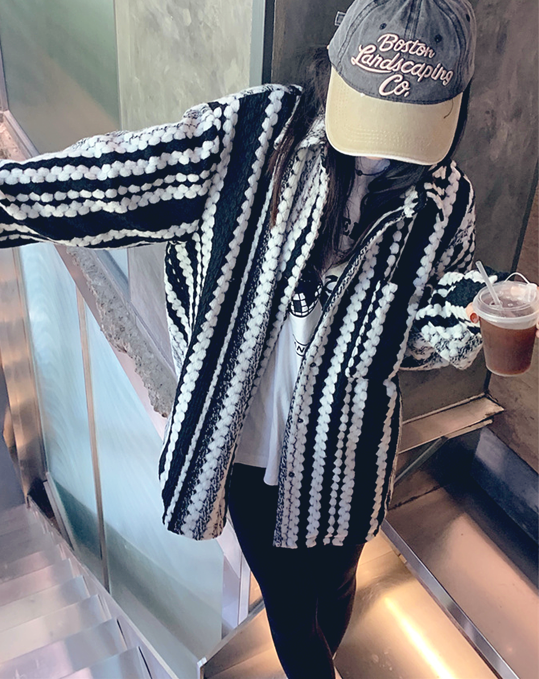 ♀Irregular Striped Jacket