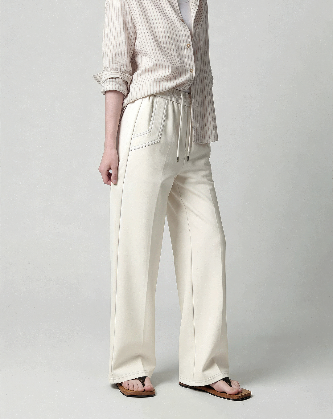 ♂♀Cotton Blend Drawstring Pants
