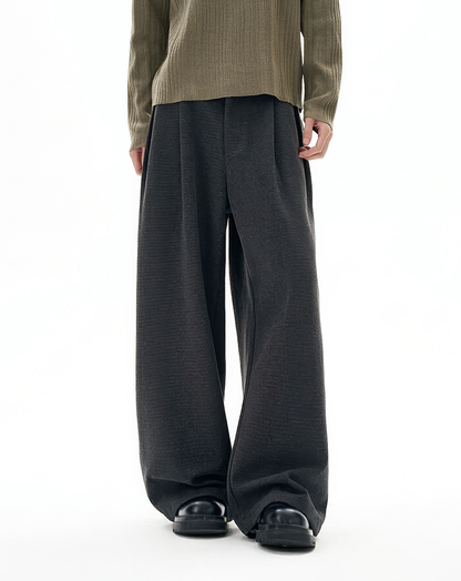 ♂♀Wide Leg Textured Trousers