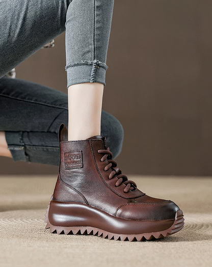 ♀本革／Chunky Shark Sole Boots