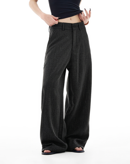 ♂♀Pinstripe Wide Leg Trousers