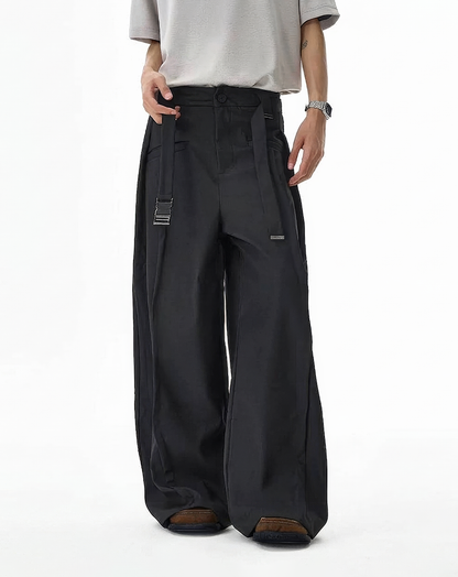 ♂♀Buckle Strap Wide Slacks