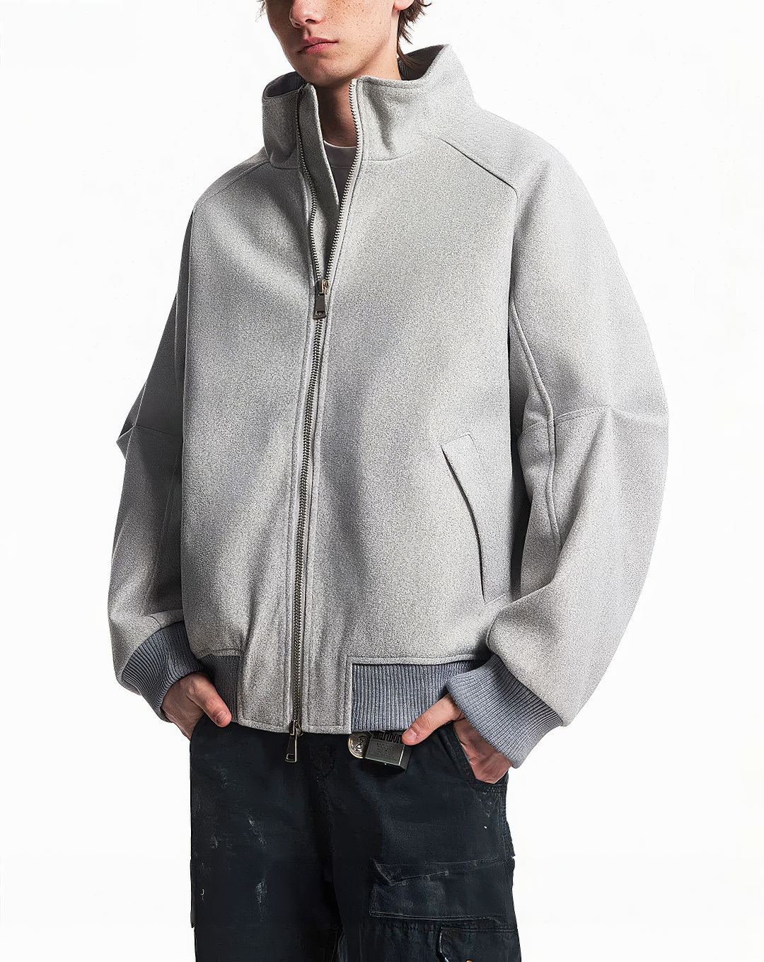 ♂♀ Zip Melton-like Jacket