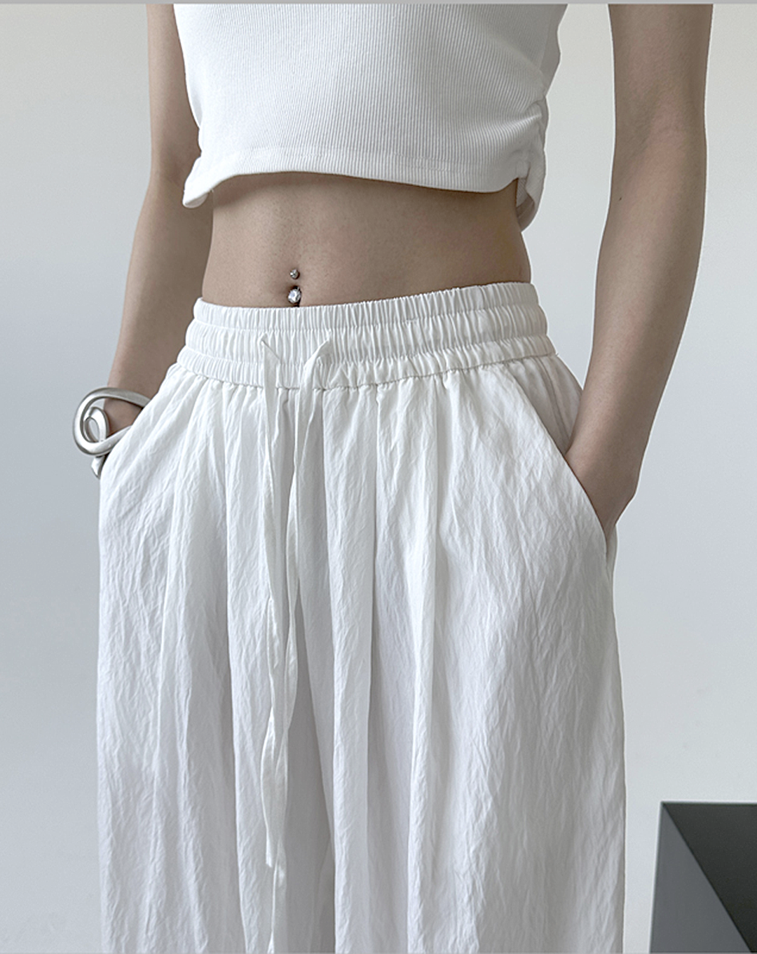 ♀Washer Loose Drawstring Pants