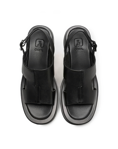 ♂♀本革／Back Strap Platform Sandals