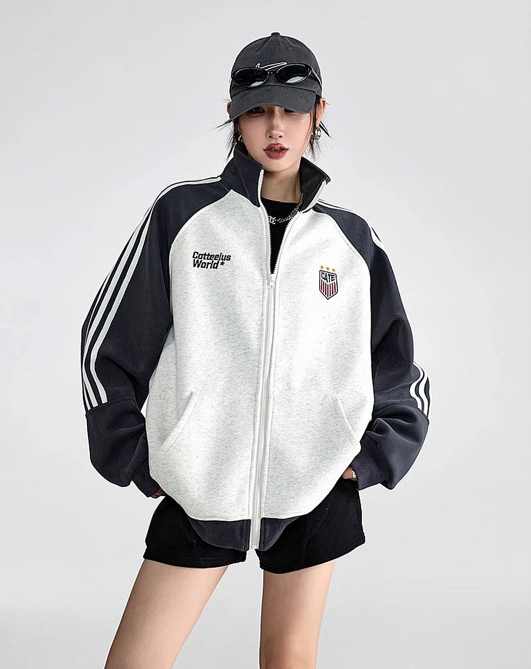 ♀Line Sleeve Track Jacket